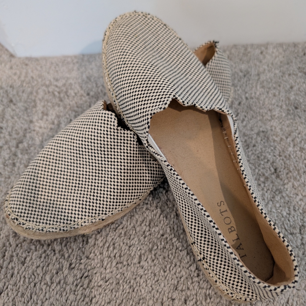 Talbots Black and White Women's Espadrilles